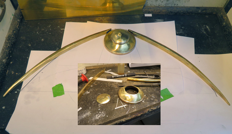 Alien Spaceship Sculpture Making body of bridge