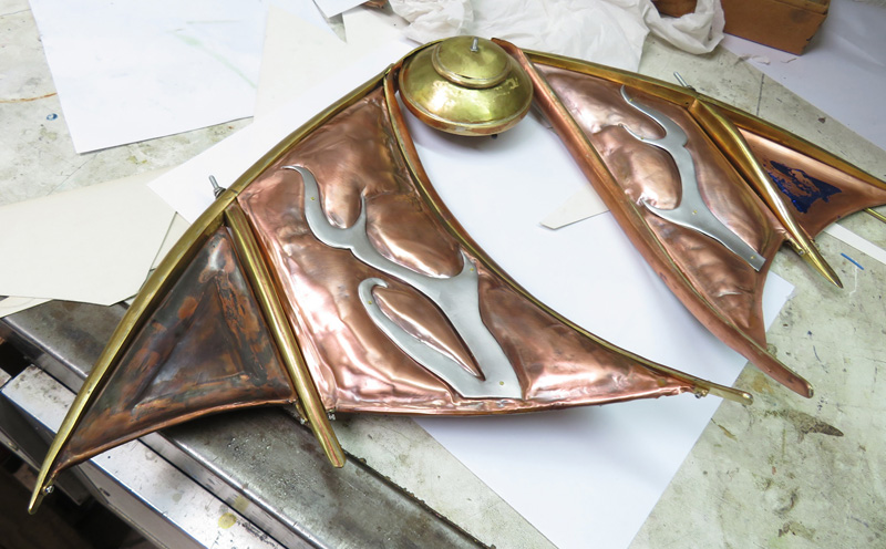 Alien Spacecraft Sculpture Making aluminium shapes