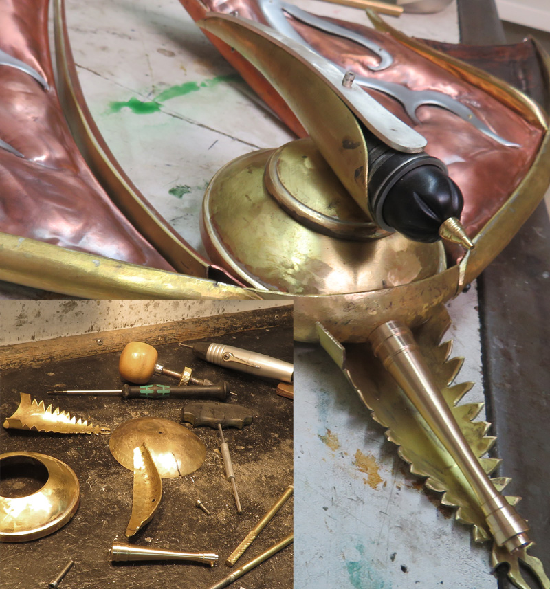 Alien Spacecraft Sculpture Making proton cannon