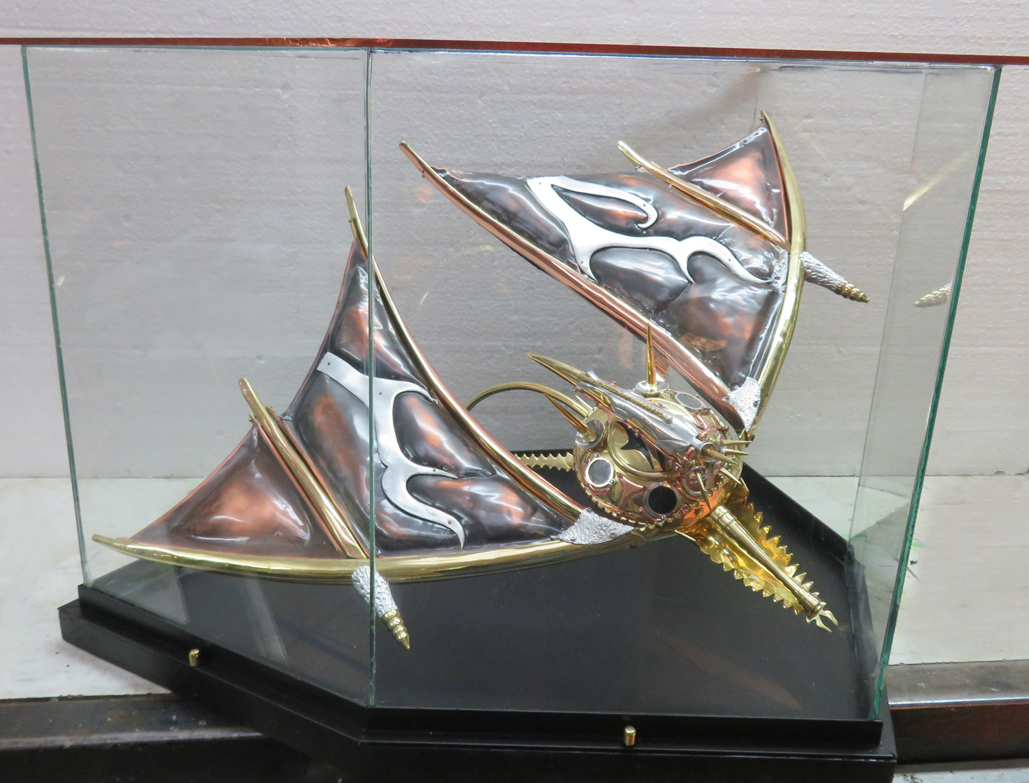 Alien Spacecraft Sculpture in Display