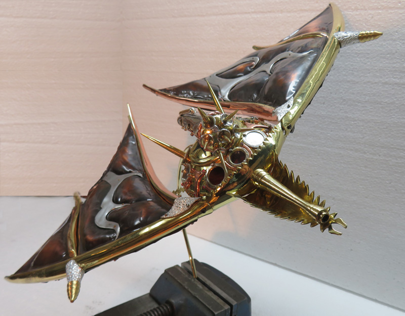 Alien Spacecraft Sculpture Front View