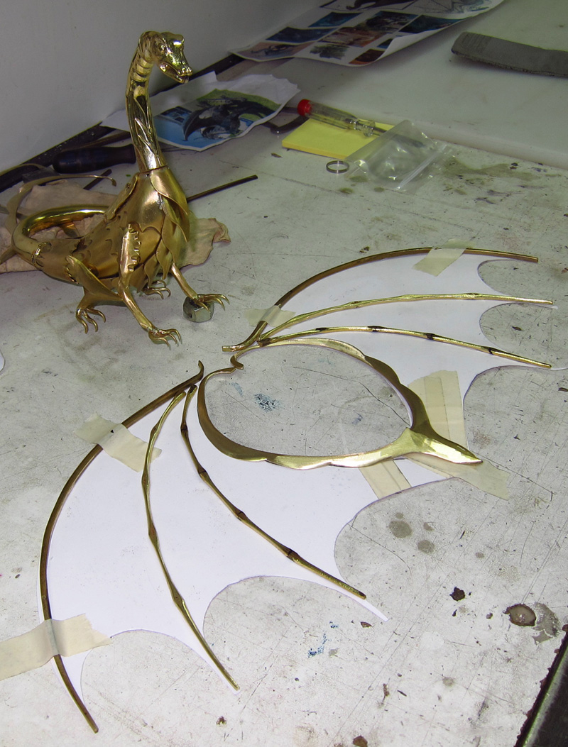 Antijythera Mother Dragon Sculpture Wing design