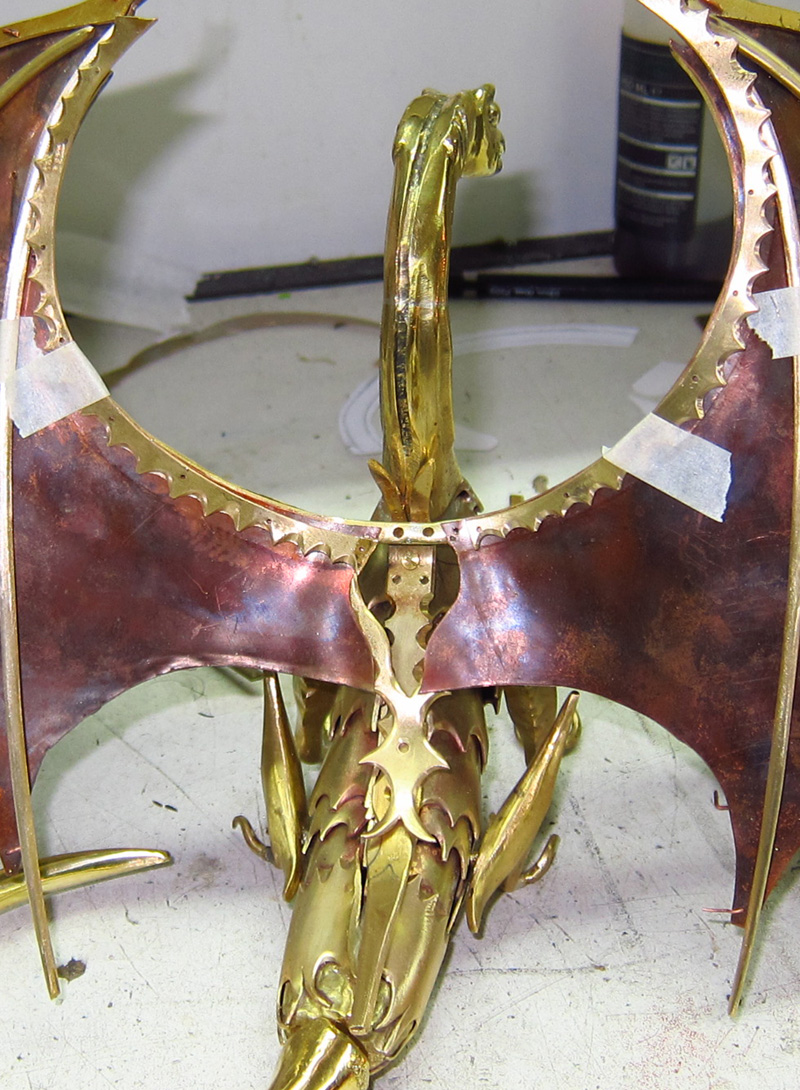 Antijythera Mother Dragon Sculpture join wing section