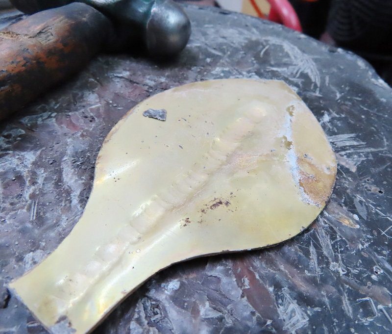 Buzz Beetle Fighter pierce and repousse  bottom plate