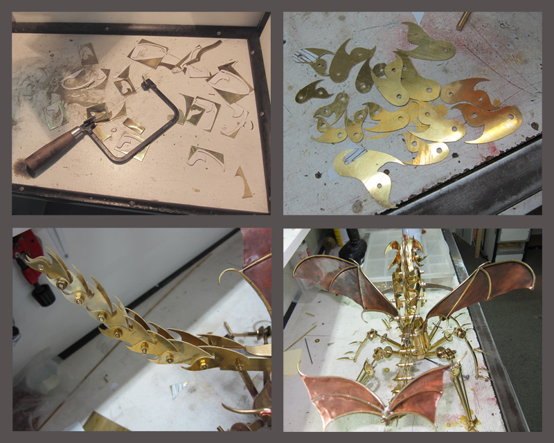 Dragon Bow Sculpture tail making