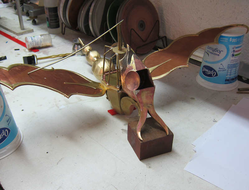 Dragonfly Fighter Working on the cabin and tail