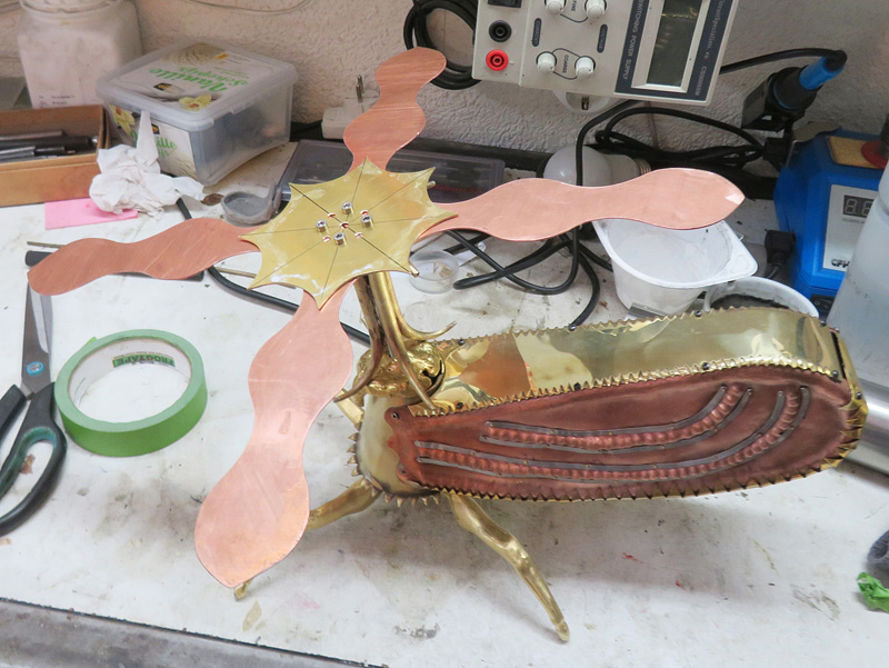 Ecuadorian Treehopper copper helicopter blades