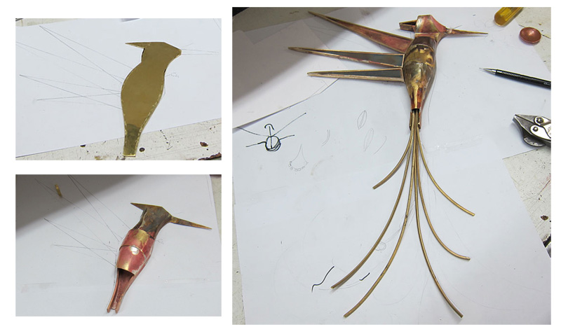 Nest Wall Sculpture Start with hummingbird