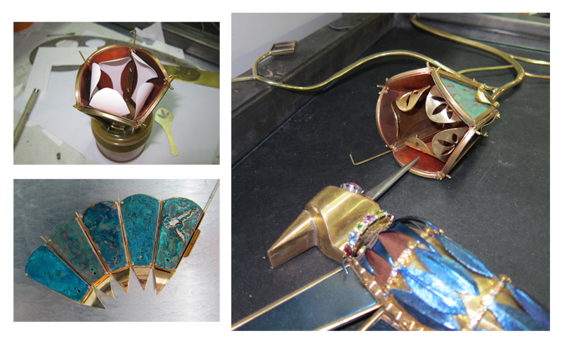 Nest Walll Sculpture copper flower