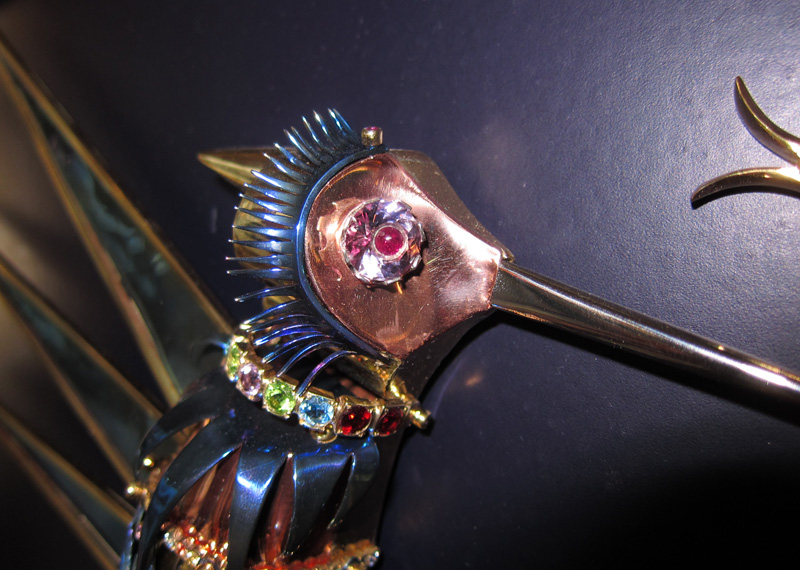 Nest Wall Sculpture close-up of eye