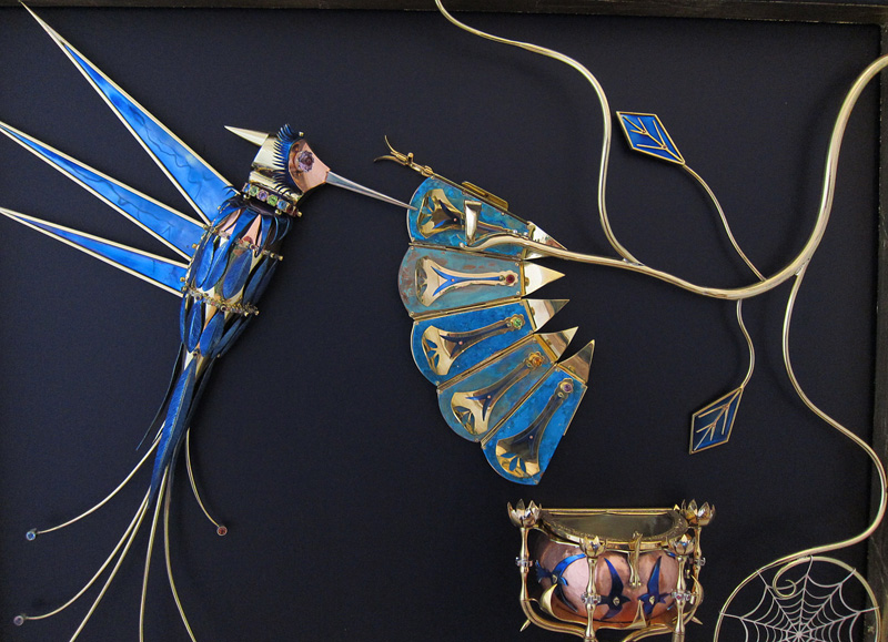 Nest Wall Sculpture flower open