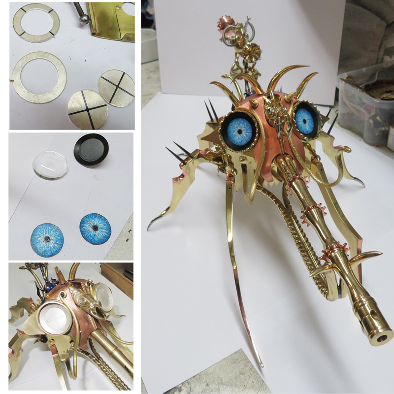 Rhino Swarm Fighting Machine making the eyes