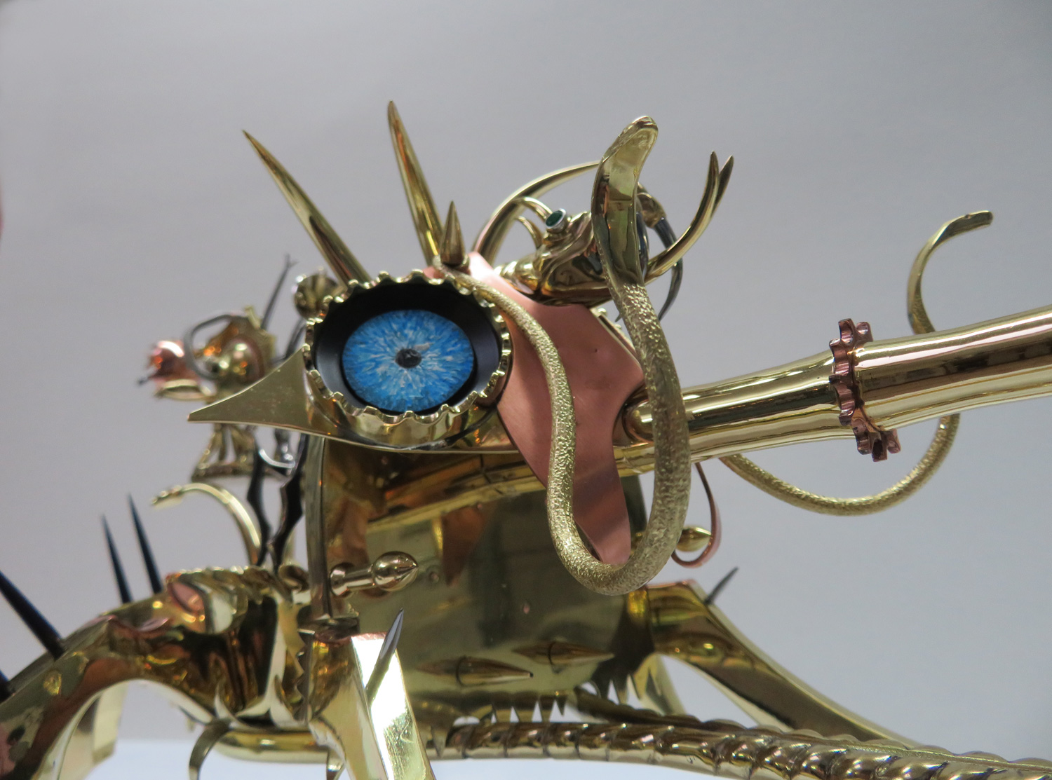 Rhino Swarm Fighting Machine Sculpture Complete