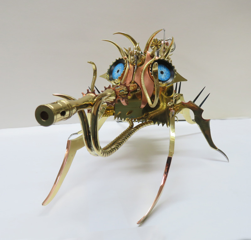 Rhino warm Fighting Machine Sculpture