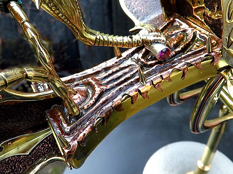 Soul Grasp Chimera Sculpture close-up of floor and perch