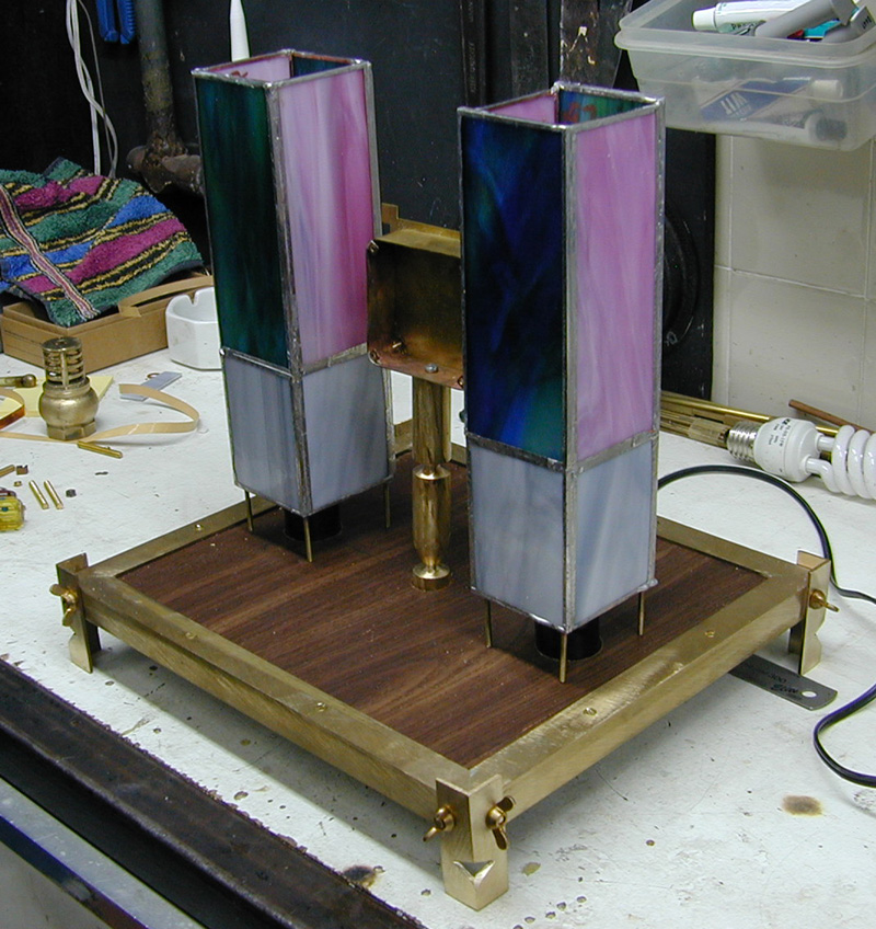 Steampunk clock Stained Glass Lights