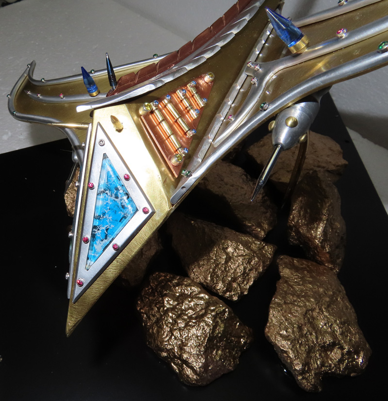 tern Fighter Sculpture - decorative detail spike cannons