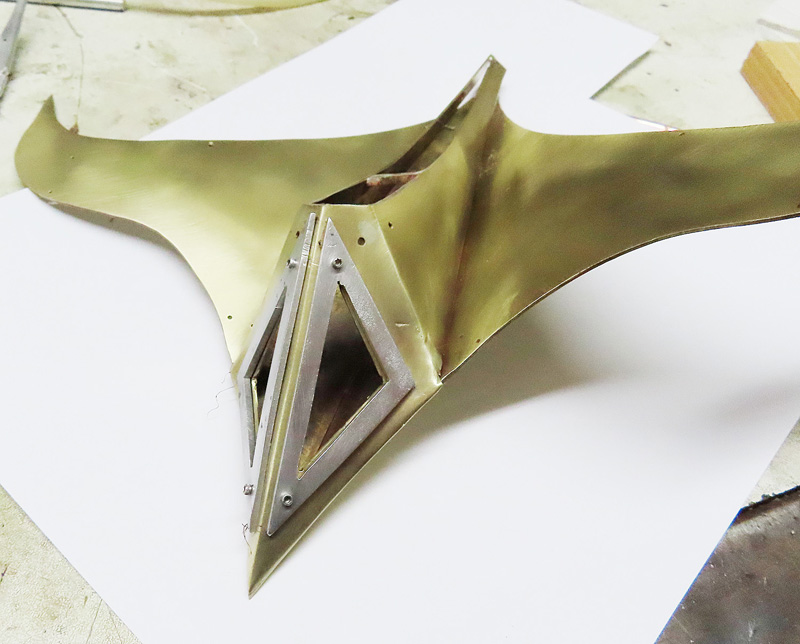 Tern Fighter Sculpture aluminium cockpitthorax copper spacer