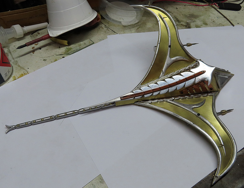 Tern Fighter Sculpture working on tail section